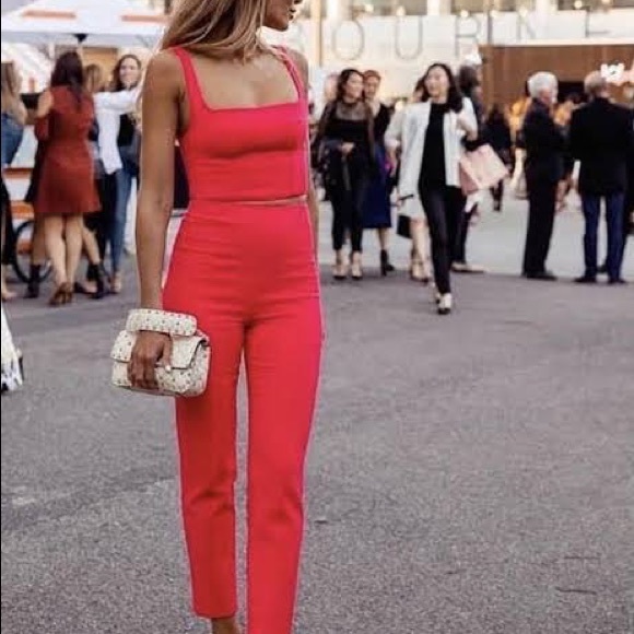 Jumpsuits | Kookai Red Trousers | Poshmark